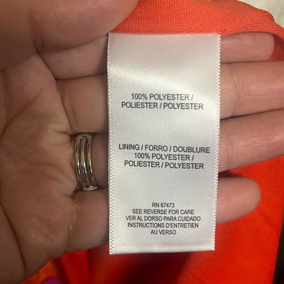 TAYLOR Sun Dress Orange Floral Pleated Tie Waist Flowy Small Cruise Summer NWT - Picture 7 of 12